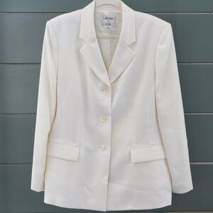 Le Suit Ivory Cream Blazer – Classic Formal Workwear Jacket 10p
